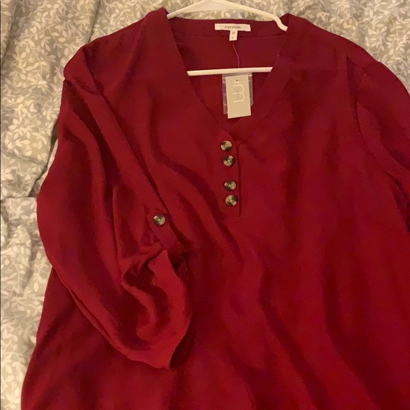 Maurices wine red blouse - Picture 2 of 3